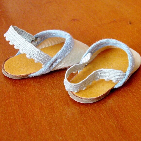 Dolly's Glamour Slippers w Original Box Light Blue Finest Doll Shoes Accessory - Picture 4 of 12